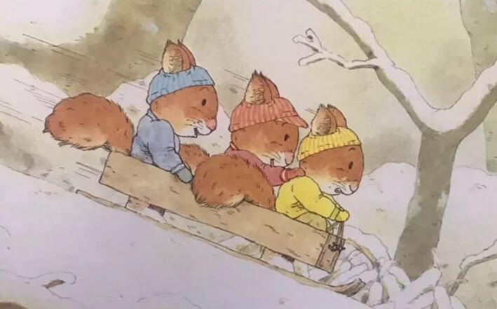 兒童故事 | 三隻小鬆鼠滑雪橇（語音版）