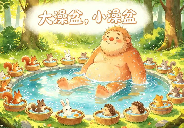 小故事 | 大澡盆,小澡盆